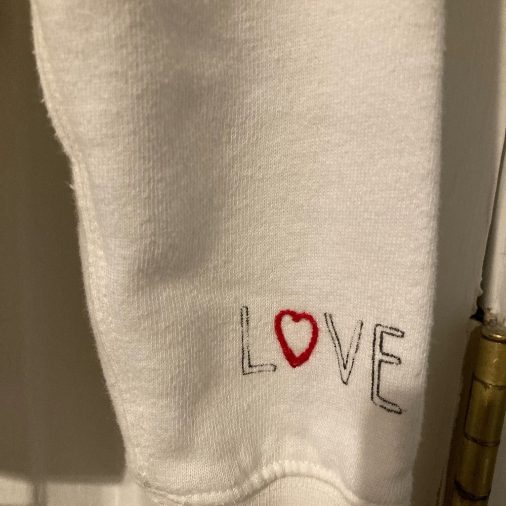 POLO Ralph Lauren White Kindness Graphic Hoodie Sz M - Picture 11 of 13